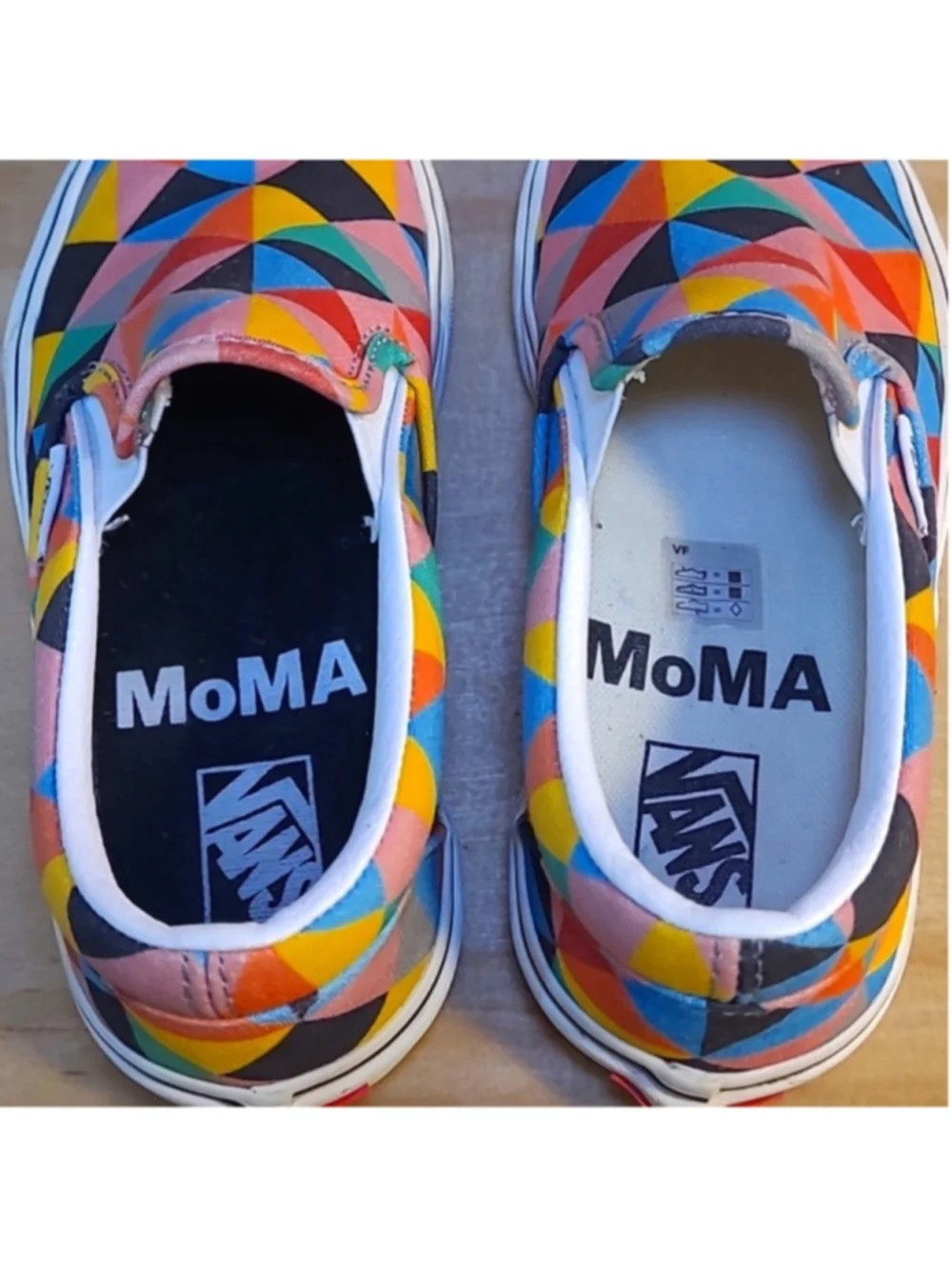 Vans X MoMA Classic Slip-On Size 3.5 M 5 W Multicolored Canvas Unisex Sneakers